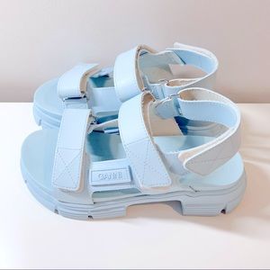 GANNI rubber slingback sandal sky blue size 8